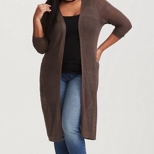 Torrid Brown Cardigan Duster, Torrid 4